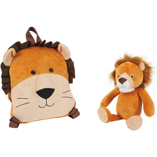 MOCHILA REVERSIBLE + PELUCHE LENNY LION 25CM image 3