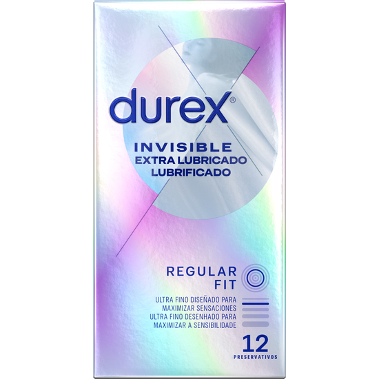 DUREX INVISIBLE SUPER FINO EXTRA LUBRICADO 12 UDS image 0