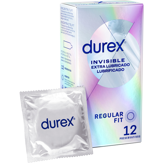 DUREX INVISIBLE SUPER FINO EXTRA LUBRICADO 12 UDS image 1