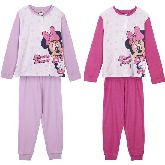 PIJAMA LARGO INTERLOCK MINNIE DARK PINK image 0