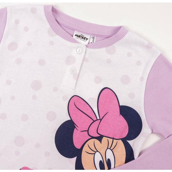 PIJAMA LARGO INTERLOCK MINNIE DARK PINK image 2