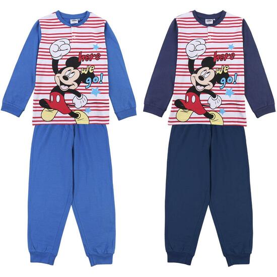 PIJAMA LARGO SINGLE JERSEY ALGODÓN MICKEY DARK BLUE image 0