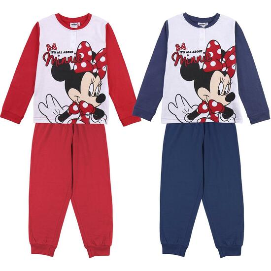 PIJAMA LARGO SINGLE JERSEY ALGODÓN MINNIE DARK BLUE image 0