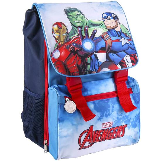 MOCHILA ESCOLAR GRANDE EXTENSIBLE AVENGERS BLUE image 0