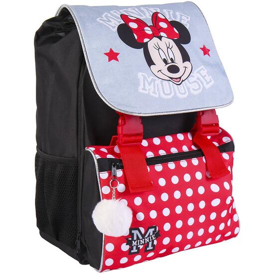 MOCHILA ESCOLAR GRANDE EXTENSIBLE MINNIE RED image 0