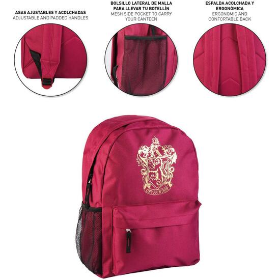 MOCHILA CASUAL HARRY POTTER DARK RED image 3