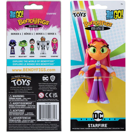 FIGURA MALEABLE BENDYFIGS MINIS STARFIRE TEEN TITANS GO 11CM image 0