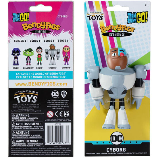 FIGURA MALEABLE BENDYFIGS MINIS CYBORG TEEN TITANS GO 11CM image 0