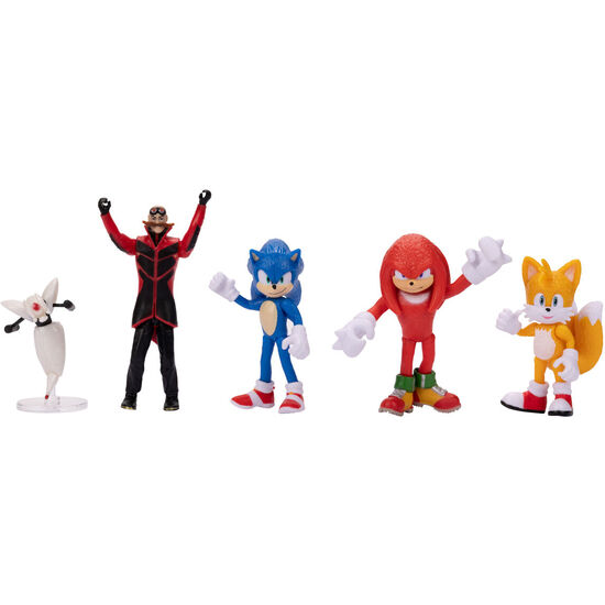 BLISTER 5 FIGURAS SONIC 2 SONIC THE HEDGEHOG 6CM image 1