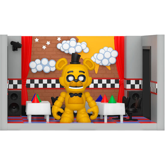 FIGURA PLAYSET SNAPS! FIVE NIGHTS AT FREDDYS GOLDEN FREDDY WITH STAGE image 3