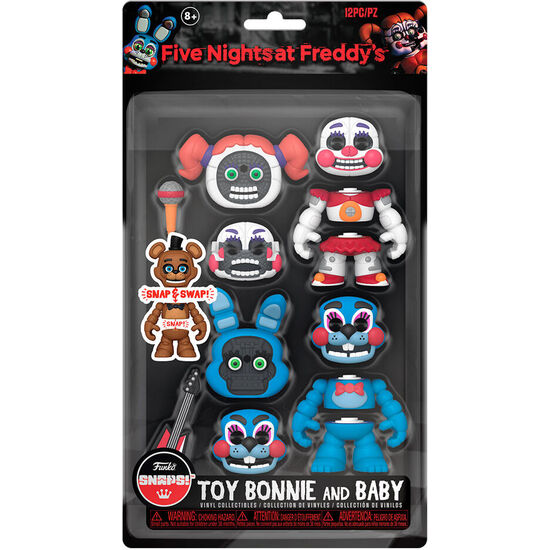 BISTER 2 FIGURAS SNAPS! FIVE NIGHTS AT FREDDYS TOY BONNIE AND BABY image 0