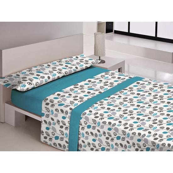 JUEGO DE SÁBANAS ESTAMPADO CHELO AZUL 135 CM image 0