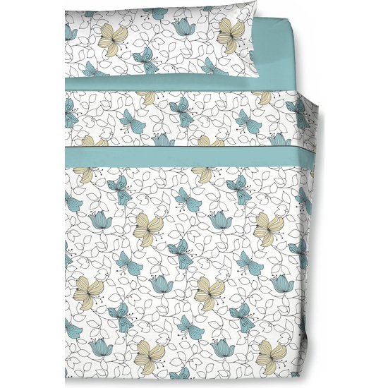 JUEGO DE SÁBANAS ESTAMPADO BEGOÑA DE CARLA RUBINI AZUL 135 CM image 0