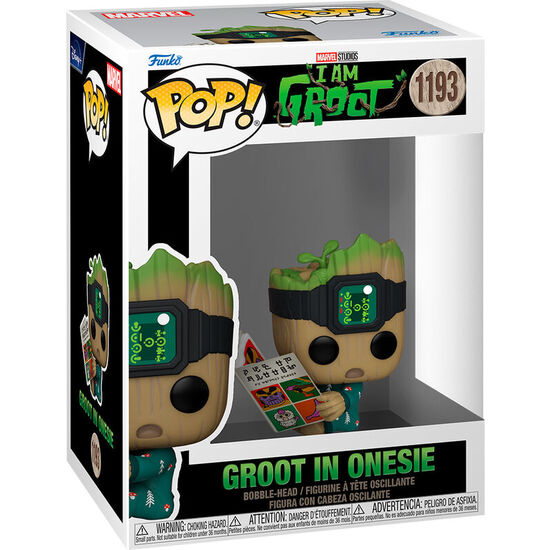 FIGURA POP MARVEL I AM GROOT - GROOT IN ONESIE image 0