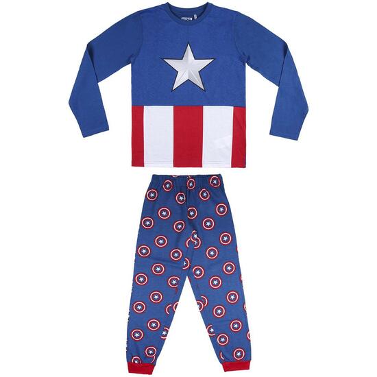 PIJAMAS Y BATAS PIJAMA LARGO AVENGERS CAPITAN AMERICA RED image 0