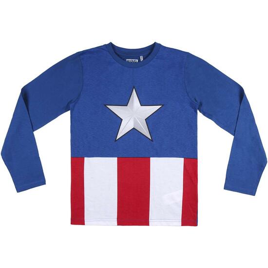 PIJAMAS Y BATAS PIJAMA LARGO AVENGERS CAPITAN AMERICA RED image 1