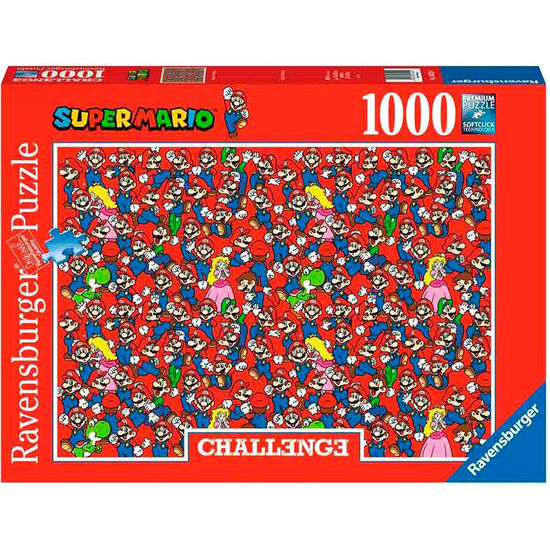 PUZZLE CHALLENGE SUPER MARIO NINTENDO 1000PZS image 0