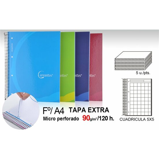 BLOC MULTIPERFORADO 120H - 5 COLORES  image 0