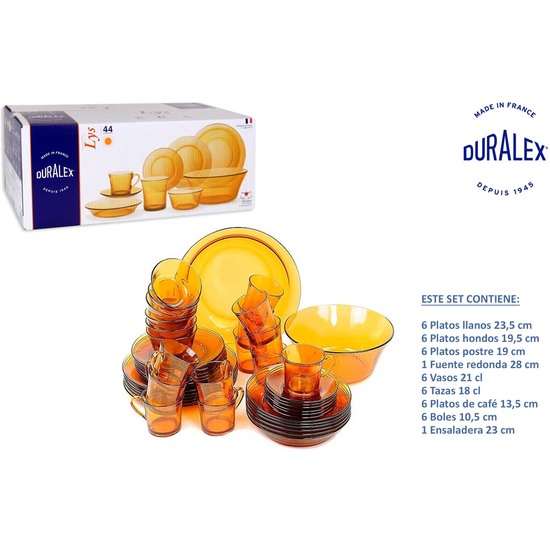 VAJILLA 44 PCS AMBAR LYS image 0