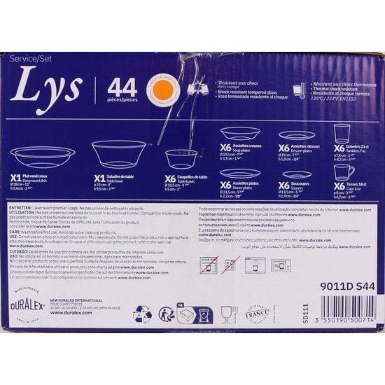 VAJILLA 44 PCS AMBAR LYS image 2