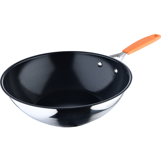 WOK Ø28CM ALUMINIO FORJADO INDUCCION COMPACT image 0