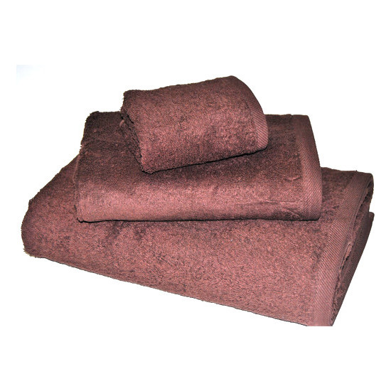 TOALLA DE RIZO MODELO IRIS MARRON 50x100 CM image 0