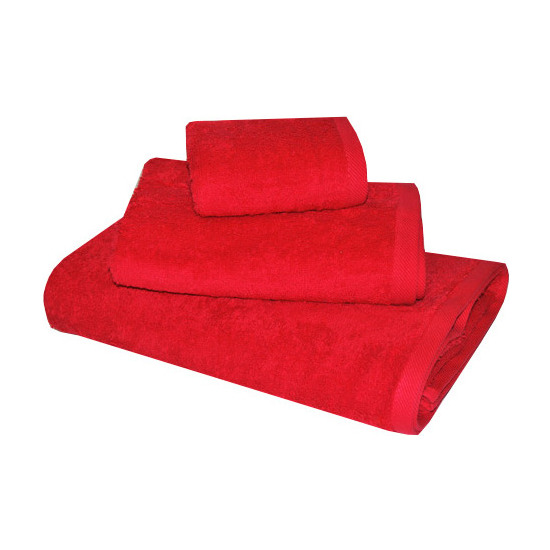 TOALLA DE RIZO MODELO IRIS ROJO 50X100 CM image 0