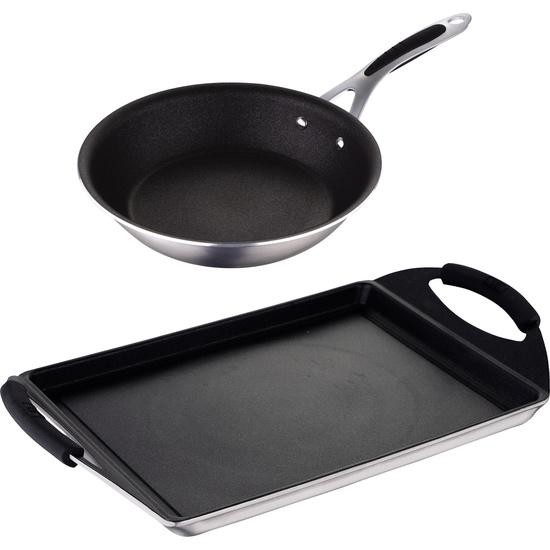 JUEGO DE SARTÉN 16CM + ASADOR 40CM EN ALUMINIO MASTERPRO GRAVITY image 0