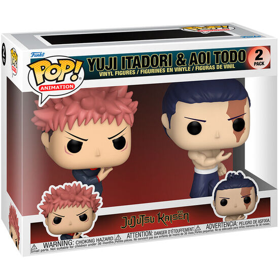 BLISTER 2 FIGURAS POP JUJUTSU KAISEN YUJI ITADORI & AOI TODO image 0