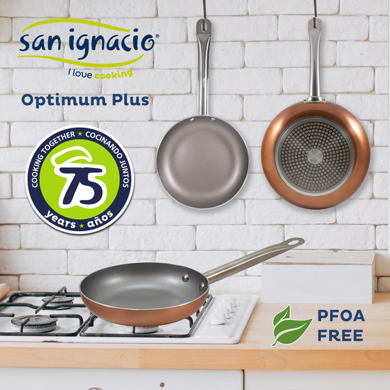 BATERIA DE COCINA 12 PIEZAS SAN IGNACIO CASSEL EN ACERO INOXIDABLE CON JUEGO DE SARTENES (18/22/26 CM) SAN IGNACIO OPTIMUM PLUS EN ALUMINIO PRENSADO image 3