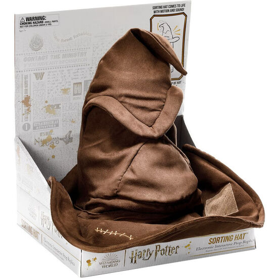 SOMBRERO SELECCIONADOR INTERACTIVO HARRY POTTER SONIDO INGLES 40CM image 0