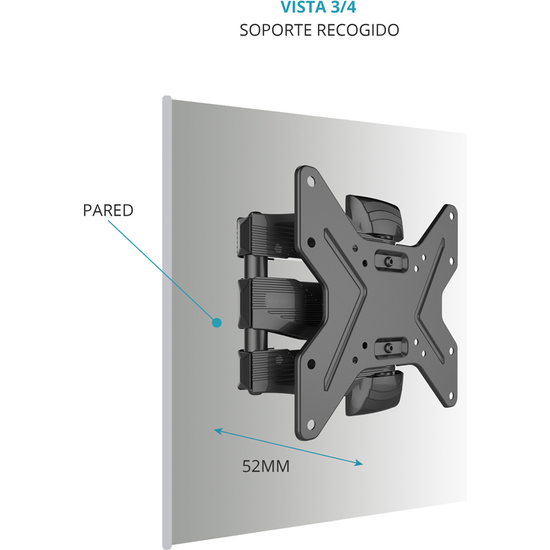SOPORTE ARTICULADO 2 BRAZOS 26" A 40" (200X200) 25KG image 4