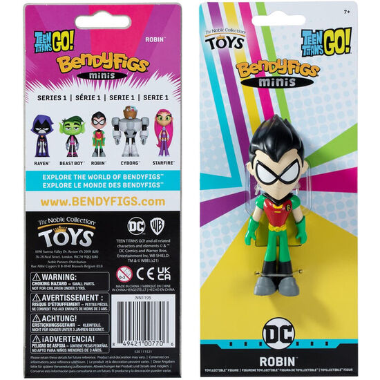 FIGURA MALEABLE BENDYFIGS MINIS ROBIN TEEN TITANS GO 11CM image 0