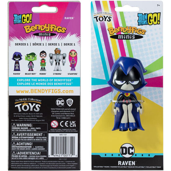 FIGURA MALEABLE BENDYFIGS MINIS RAVEN TEEN TITANS GO 11CM image 0