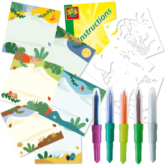 SES CREATIVE JUEGO AERÓGRAFO DINOSAURIOS image 1