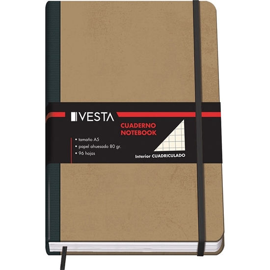 CUADERNO NATURE CON GOMA A5 96 HOJAS CUADRÍCULA image 0