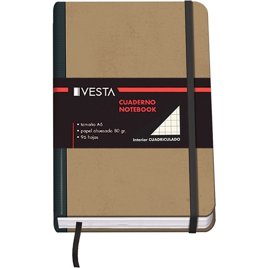 CUADERNO NATURE CON GOMA A6 96 HOJAS CUADRÍCULA image 0