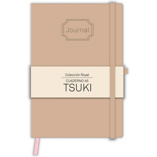CUADERNOS DE NOTAS CON GOMA TSUKI ROYAL 128 PÁGINAS 4 COLORES 14X21 CM image 0