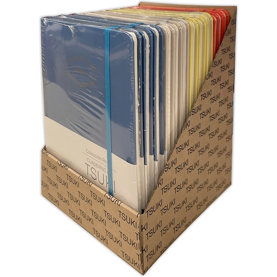 CUADERNOS DE NOTAS CON GOMA TSUKI ROYAL 128 PÁGINAS 4 COLORES 14X21 CM image 2