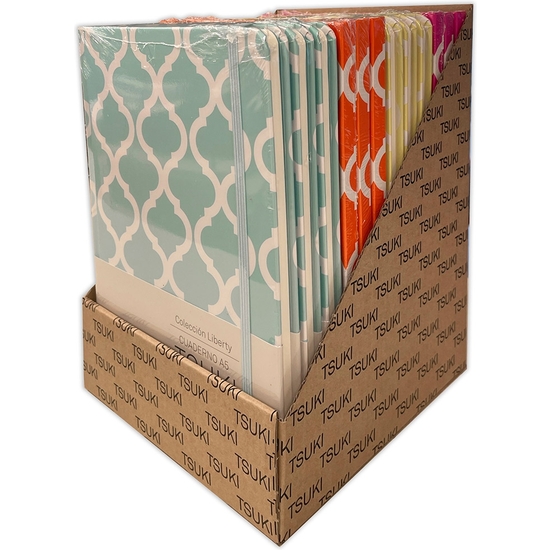 CUADERNOS DE NOTAS CON GOMA TSUKI LIBERTY 128 PÁGINAS 4 COLORES 14X21 CM image 2