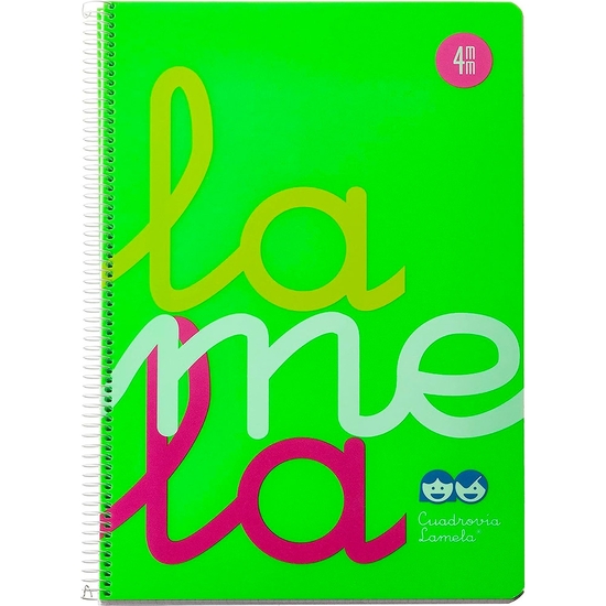 BLOC ESPIRAL FOLIO LAMELA PLASTIC - C 4 - 80 HOJAS - 90 GRS -VERDE image 0