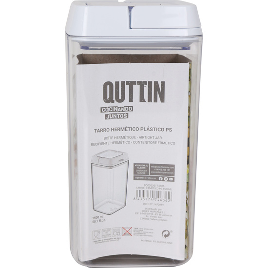 TARRO HERMETICO PS 1500ML QUTTIN image 2