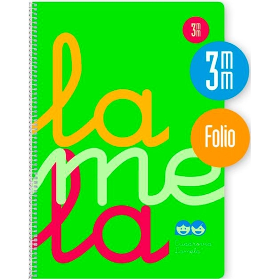 BLOC ESPIRAL FOLIO LAMELA PLASTIC - C 3- 80 HOJAS - 90 GRS -VERDE image 0