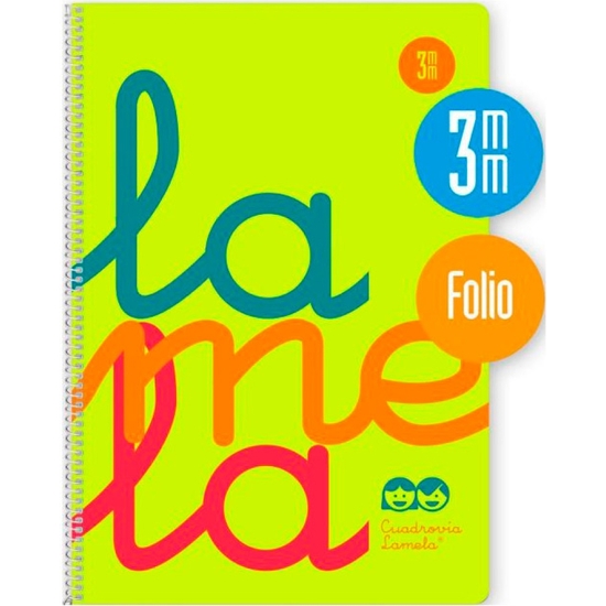 BLOC ESPIRAL FOLIO LAMELA PLASTIC - C 3 - 80 HOJAS - 90 GRS -AMARILLO image 0