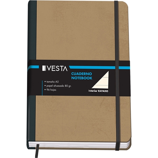CUADERNO NATURE CON GOMA A5 RAYADO 96 HOJAS image 0