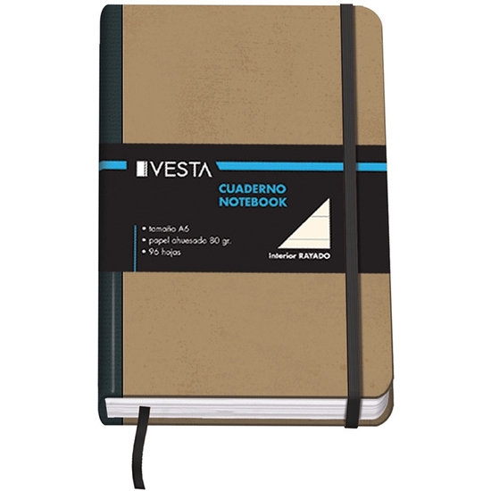 CUADERNO NATURE CON GOMA A6 RAYADO 96 HOJAS image 0