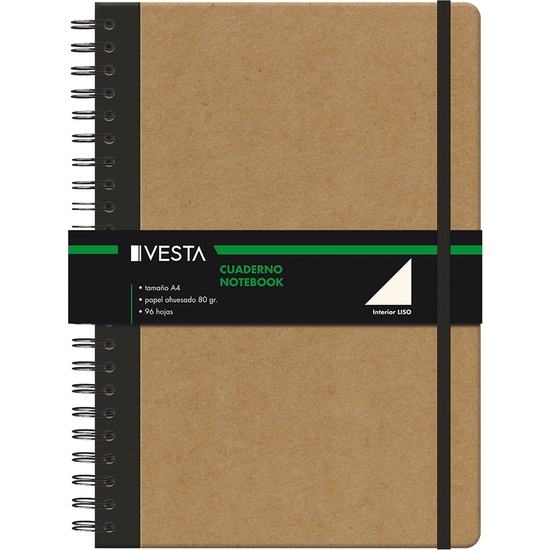 CUADERNO NATURE ESPIRAL CON GOMA A4 LISO 96 HOJAS image 0