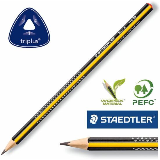 LAPIZ STAEDTLER TRIANGULAR 183-HB, TRIPLUS SLIM DE WOPEX image 0