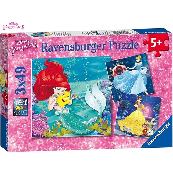 PRINCESAS DISNEY PUZZLE TRIPLE 3X49 PZ image 0