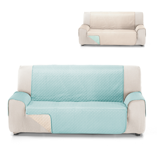 RUBI CUBRE SOFA BICOLOR REVERSIBLE 4 PLAZAS AGUAMARINA/CRUDO image 2